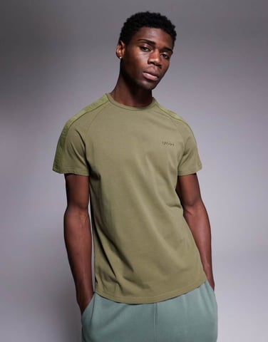 HUGO Bodywear tonal logo t-shirt in dark green