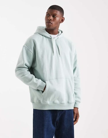 Hollister logo detail oversized hoodie in green