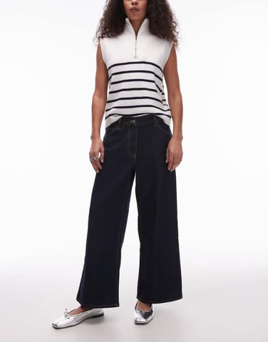 Topshop wide leg jean in indigo