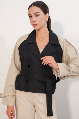 Short Belted Trench Coat