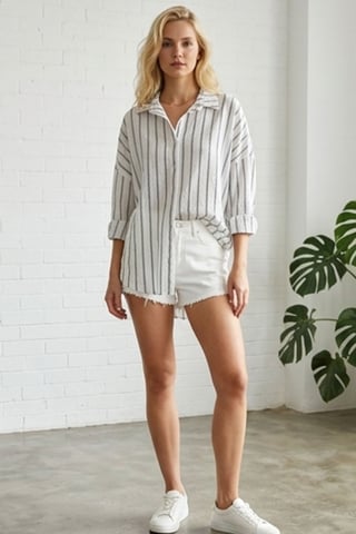 Oversized Long-Sleeve Poplin Shirt