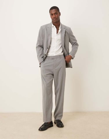 Abercrombie & Fitch classic suit trouser co-ord in grey
