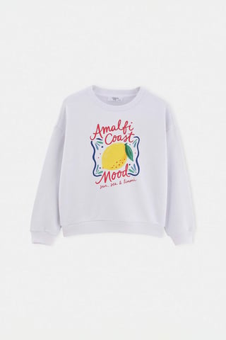 TRENDYOLKIDS Boys White Graphic Long Oversize Sweatshirts
