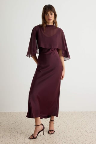 TRENDYOLMİLLA Women's Purple Plain Maxi Sleeveless Mermaid Dresses