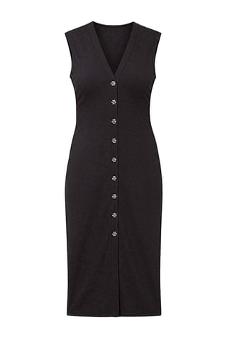 TRENDYOLMİLLA Women's Gray Plain Midi Sleeveless Bodycon Dresses