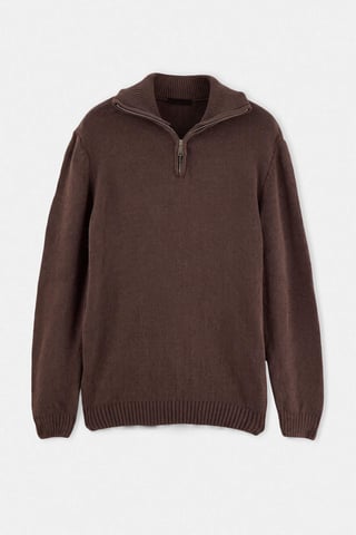 TRENDYOL MAN Men's Brown Plain Long Regular fit Sweaters