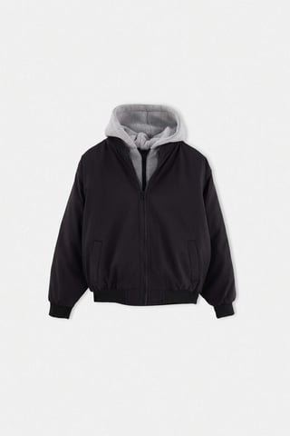 TRENDYOLKIDS Boys Black Plain Oversize Winter Jackets