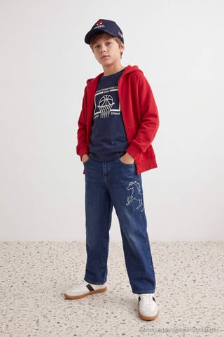 TRENDYOLKIDS Boys Blue Plain Normal waist Jeans