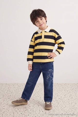 TRENDYOLKIDS Boys Blue Plain Normal waist Jeans
