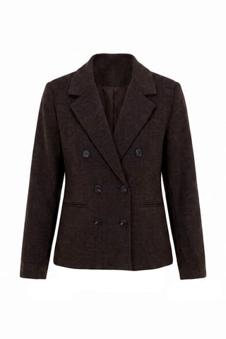 TRENDYOLMİLLA Women's Brown Plain Long Regular fit Blazers