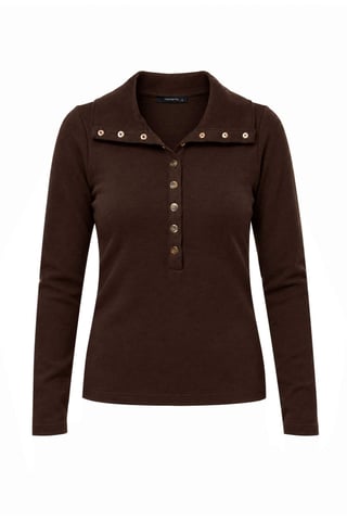 TRENDYOLMİLLA Women's Brown Embroidered Long Regular fit Sweatshirts