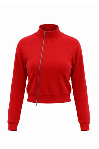 TRENDYOLMİLLA Women's Red Plain Long Regular fit Sweatshirts