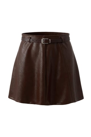 TRENDYOLMİLLA Women's Brown Plain Short / Mini Pencil skirt Skirts