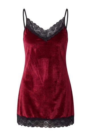 TRENDYOLMİLLA Women's Burgundy Plain Short / Mini Sleeveless Loungewear Regular fit Nightgowns