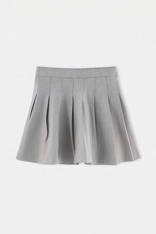TRENDYOLKIDS Girls Gray Plain Short / Mini Basic A-line Skirts