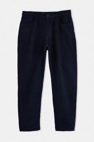 TRENDYOL MAN Men's Dark blue Plain Straight Normal waist Trousers