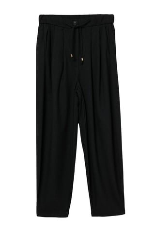 TRENDYOLMİLLA Women's Gray Plain Carrot pants Normal waist Trousers