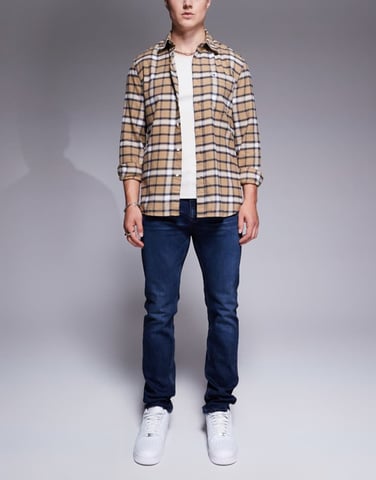 HUGO Red 708 slim fit jeans in dark blue