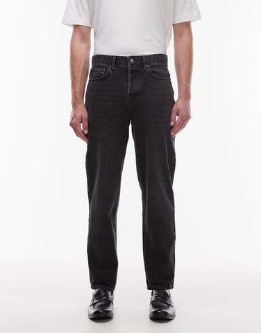 Topman taper jeans in washed grey