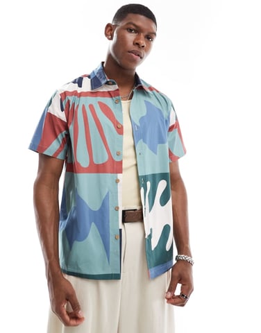 Parlez Windfall short sleeve printed shirt in multi