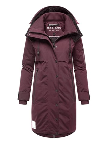 Marikoo women's winter coat with hood & waist cord – model Anoukaa