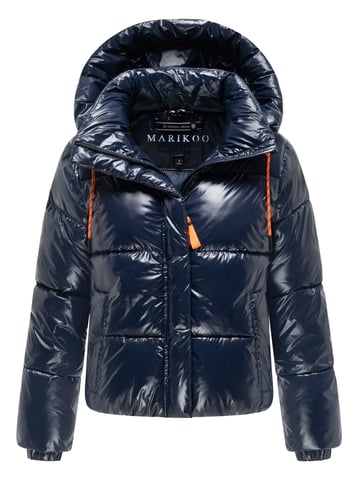 Marikoo women’s quilted winter jacket Skyraa with hood & shiny design