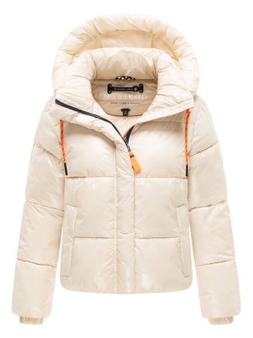 Marikoo women’s quilted winter jacket Skyraa with hood & shiny design