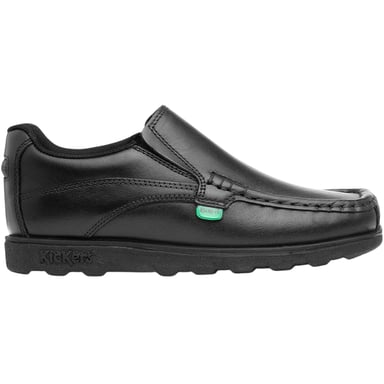 Kickers Boys Fragma Leather School Shoes (Black)