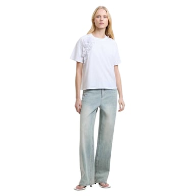 French Connection Womens/Ladies Rose Crepe T-Shirt (White)