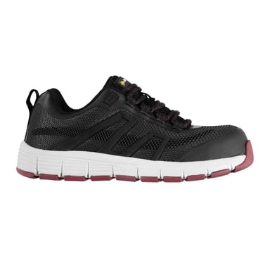 Dunlop Womens/Ladies Maine SB Steel Toe Cap Safety Shoes (Black/Fuchsia)