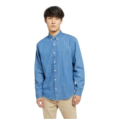 Levis Mens Authentic Denim Button-Down Shirt (Blue)