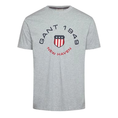 Gant Mens Chest Logo T-Shirt (Light Grey)