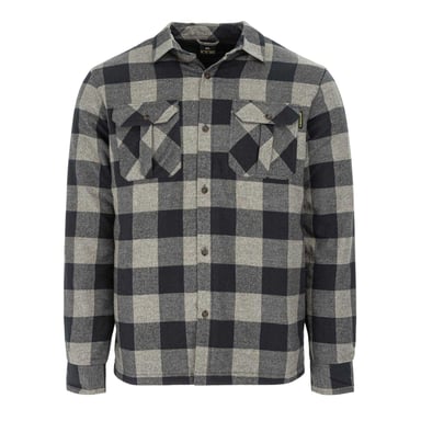 Dunlop Mens Lumber Buffalo Check Flannel Shirt (Grey/Black)