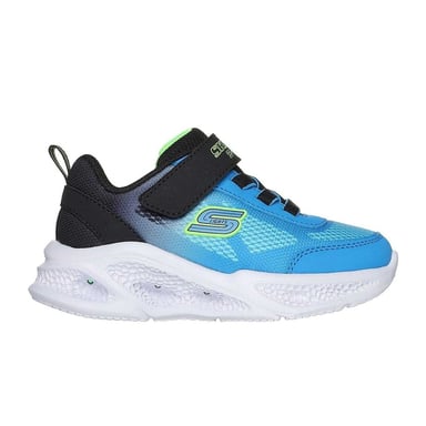 Skechers Boys S Lights Flex-Glow Bolt Leather Trainers (Blue/Black)