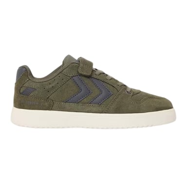 Hummel Childrens/Kids Chevron Suede Trainers (Dusty Olive)