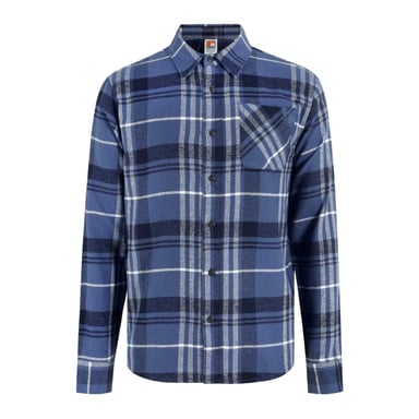 SoulCal Mens Checked Long-Sleeved Shirt (Navy)