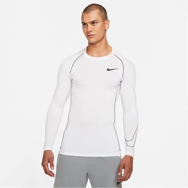 Nike Mens Pro Core Long-Sleeved T-Shirt (White)