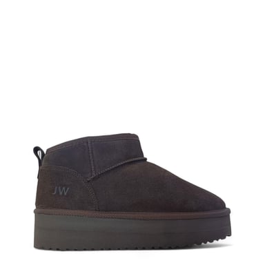 Jack Wills Womens/Ladies Suede Platform Ankle Boots (Chocolate)