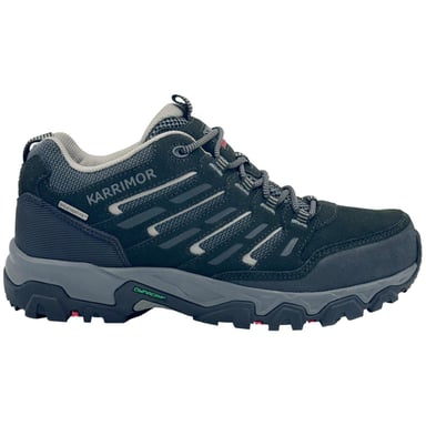 Karrimor Mens Mount Suede Low Waterproof Walking Shoes (Black/Grey)