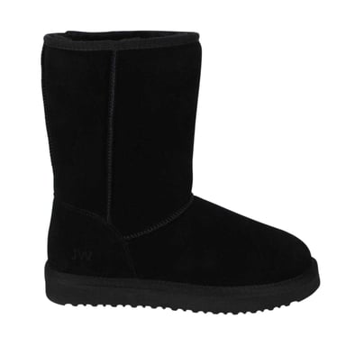 Jack Wills Womens/Ladies Suede Mid Calf Boots (Black)