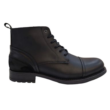 Firetrap Mens Focus Leather Block Heel Boots (Black)