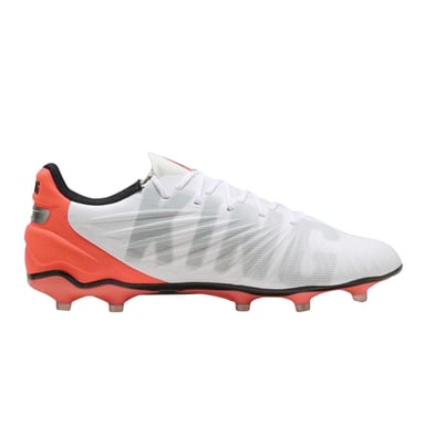 Puma Mens King Match Firm Ground Football Boots (White/Red)