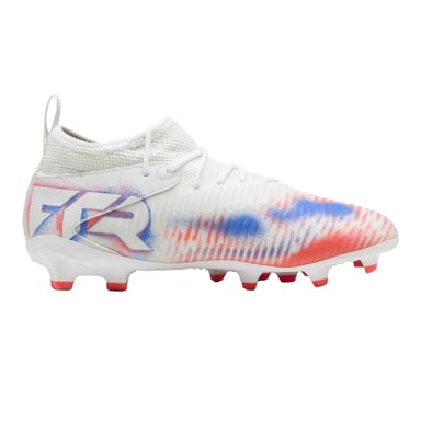 Puma Childrens/Kids Future 8 Match Artificial Ground Football Boots (White/Black/Red)