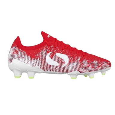 Sondico Mens Striped Firm Ground Football Boots (Red/White)