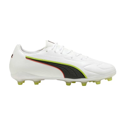 Puma Mens King Match Firm Ground Football Boots (White/Black)