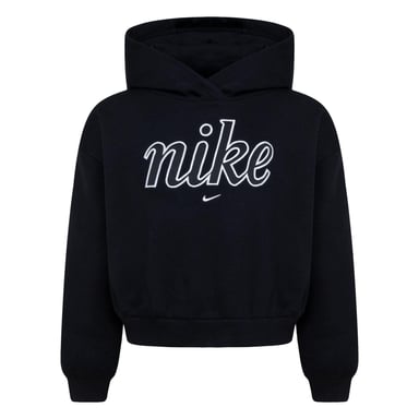 Nike Girls Sportswear Club Fleece Boxy Hoodie (Black)