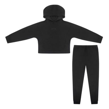 Firetrap Girls Embroidered Logo Fleece Hoodie And Joggers Set (Black)