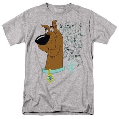 Scooby Doo Unisex Adult Evolution Of T-Shirt (Athletic Heather)
