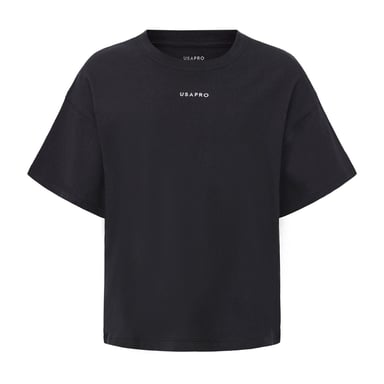 USA Pro Childrens/Kids Logo Boxy T-Shirt (Black)