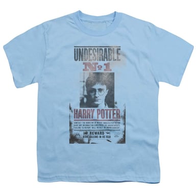Harry Potter Childrens/Kids Undesirable No. 1 Distressed Poster Ringspun Cotton T-Shirt (Light Blue)